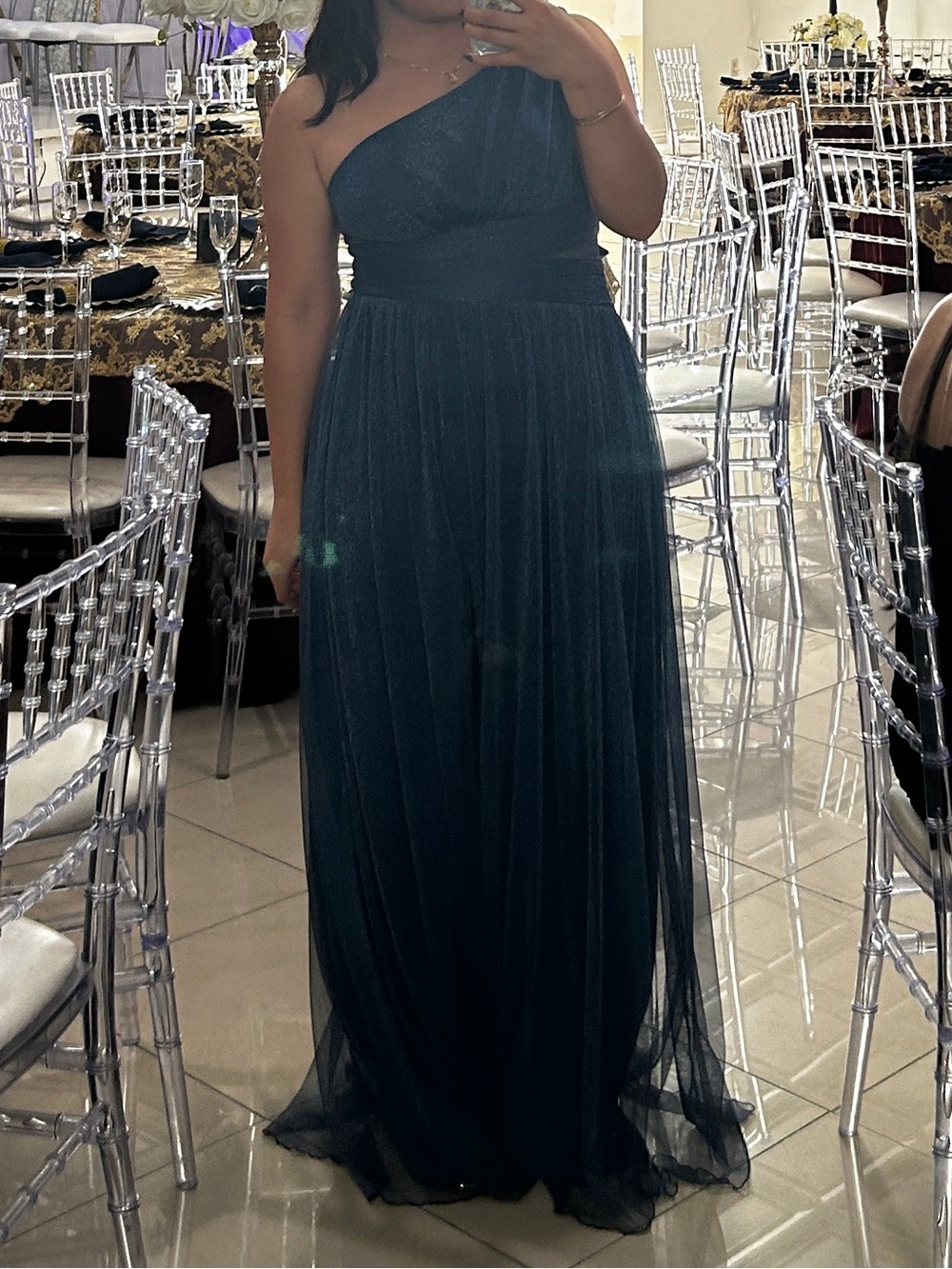 Navy Sparkle Evening Gown